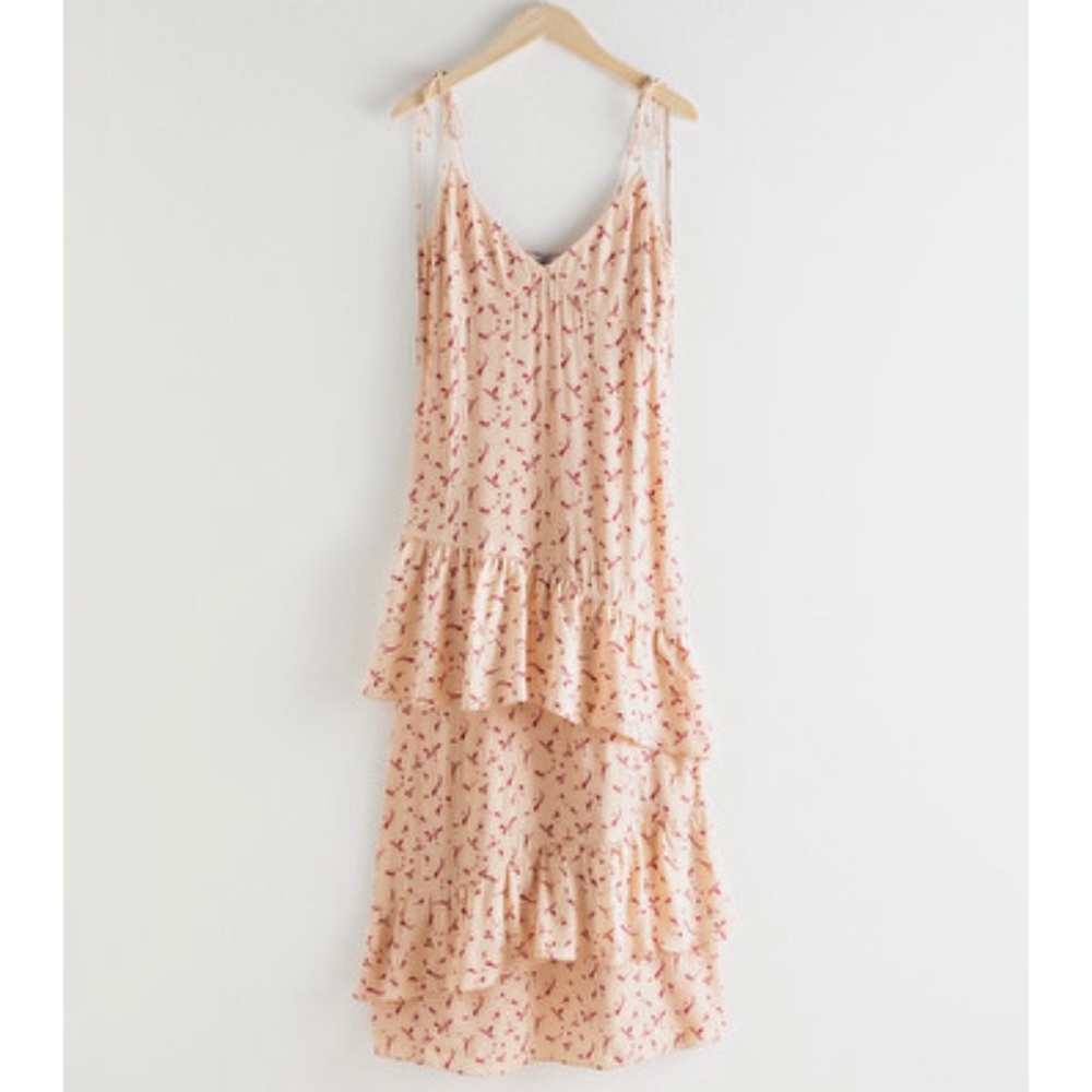 & OTHER STORIES Ruffled Shoulder Tie Maxi Dress